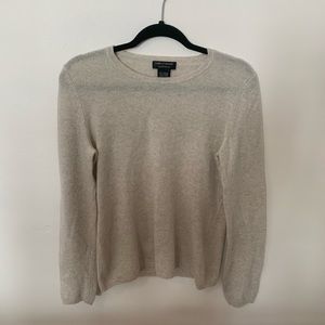 Lord & Taylor white cashmere sweater.